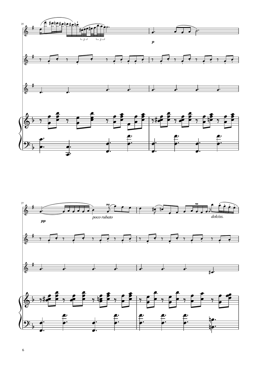 Chopin - Nocturne op.9 No.2 - Clarinet Trio Clarinet Trio scores gallery preview page 6