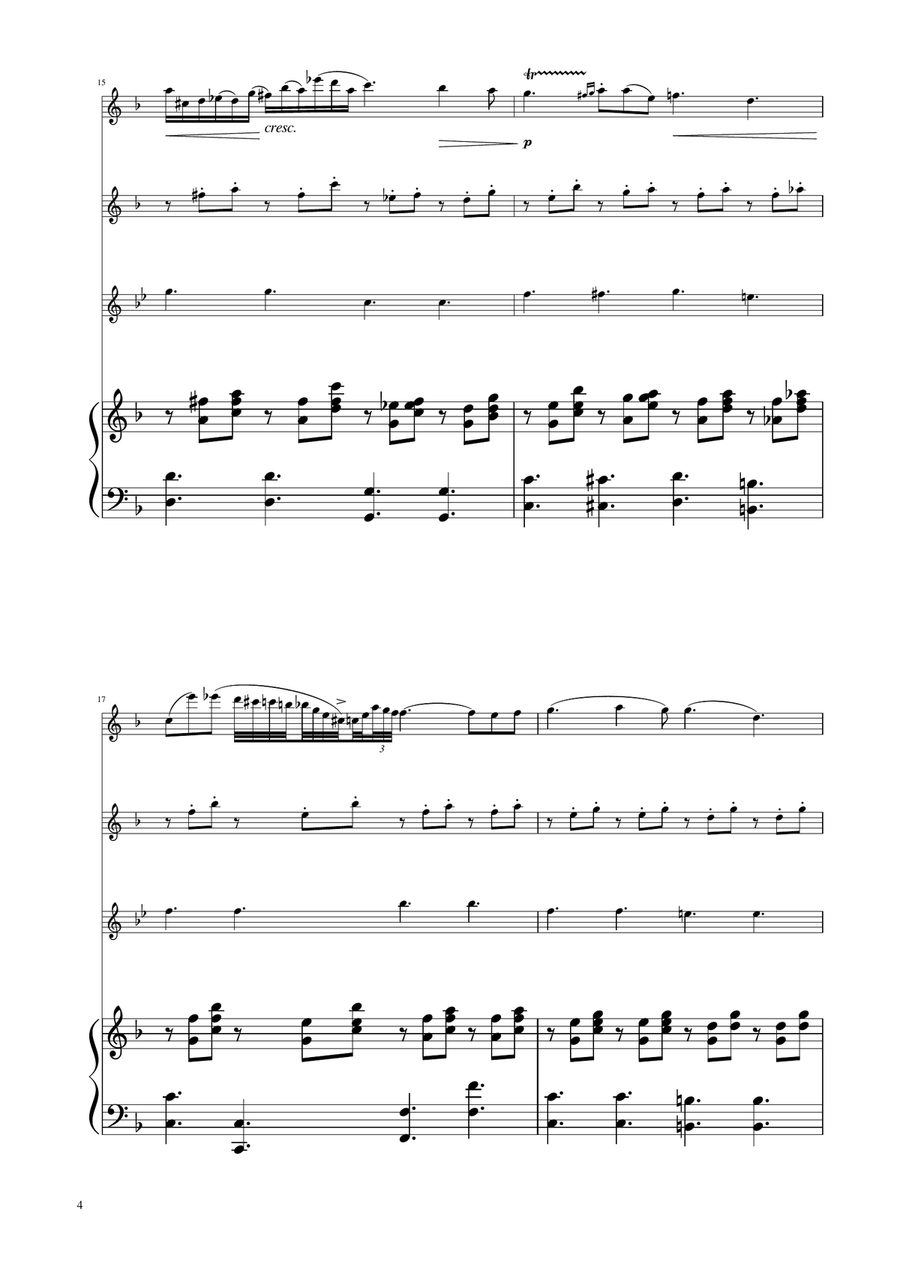 Chopin - Nocturne op.9 No.2 - Flute Trio Flute Trio scores gallery preview page 4