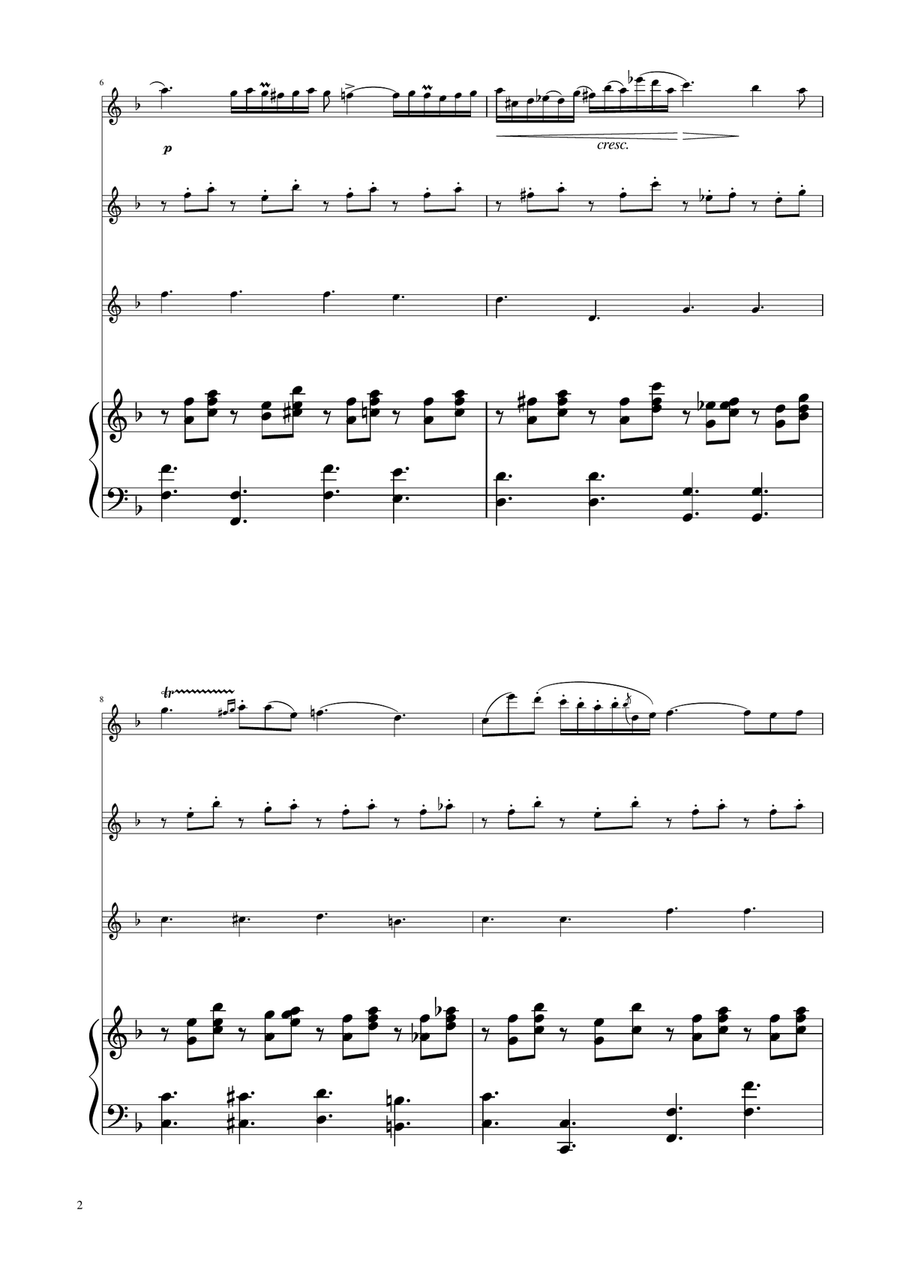 Chopin - Nocturne op.9 No.2 - Flute Trio Flute Trio scores gallery preview page 2