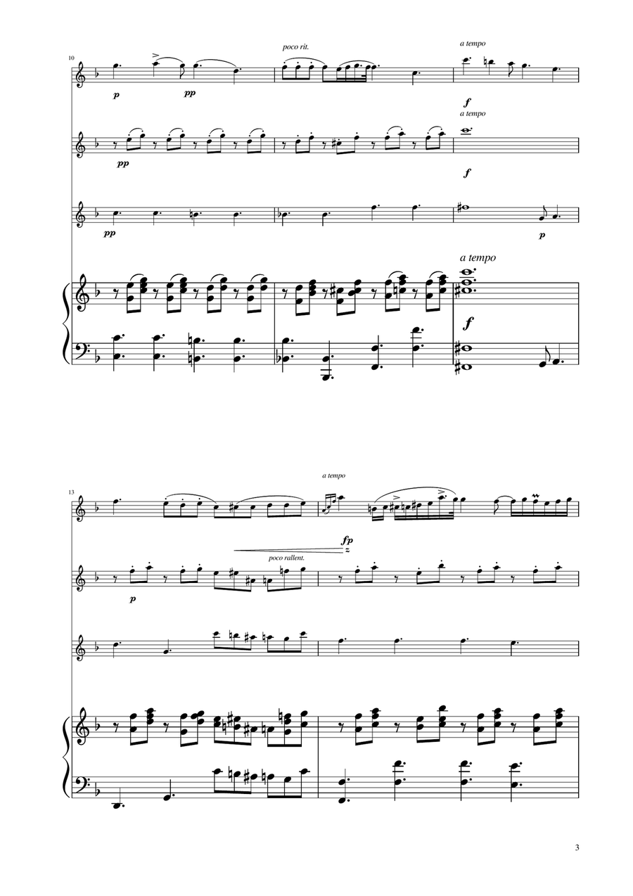 Chopin - Nocturne op.9 No.2 - Flute Trio Flute Trio scores gallery preview page 3
