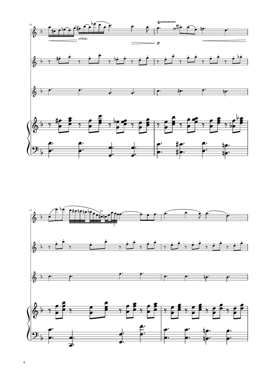 Chopin - Nocturne op.9 No.2 - Flute Trio Flute Trio scores gallery preview page 4