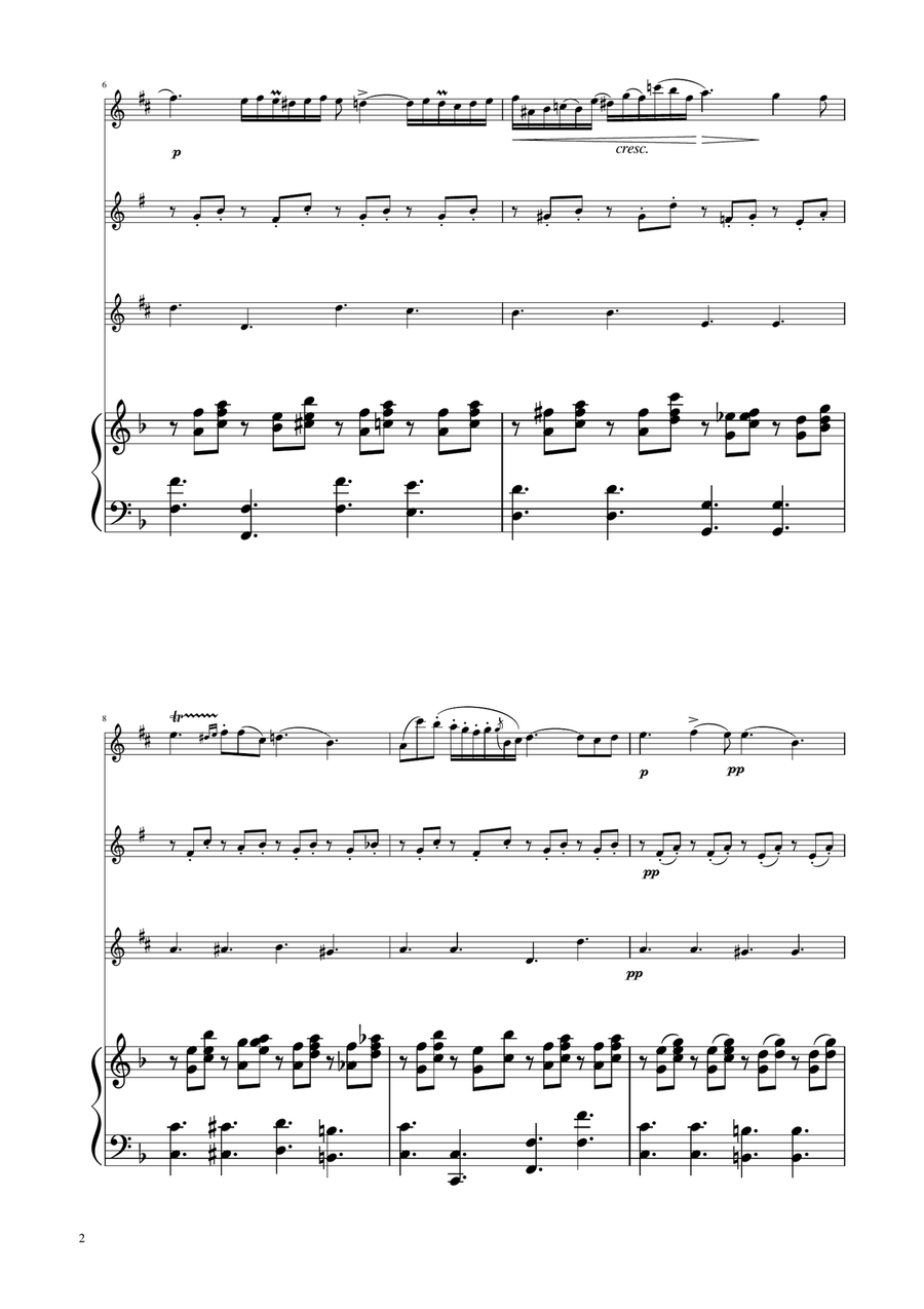Chopin - Nocturne op.9 No.2 - Sax Trio ATB Woodwind Trio scores gallery preview page 2