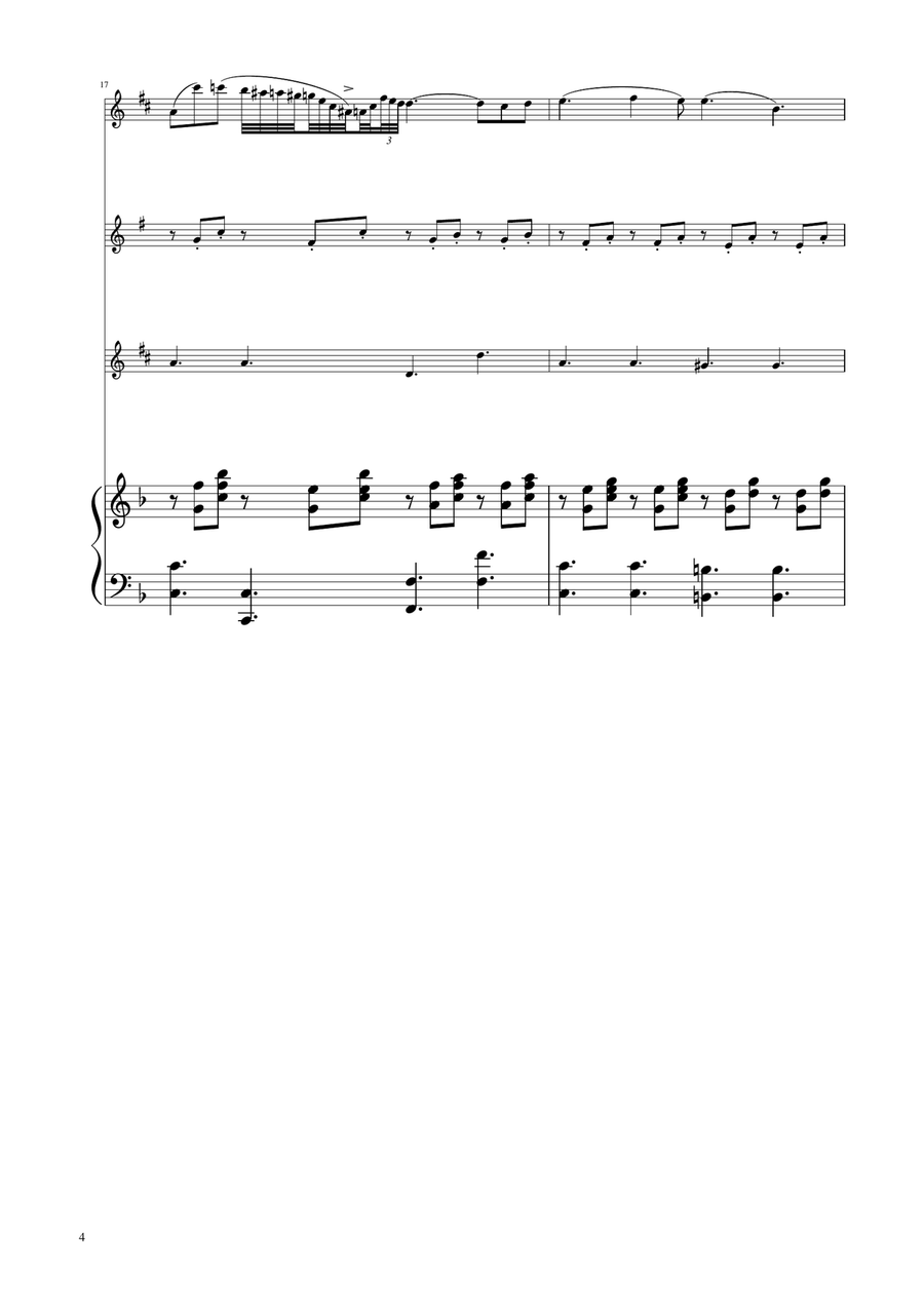 Chopin - Nocturne op.9 No.2 - Sax Trio ATB Woodwind Trio scores gallery preview page 4