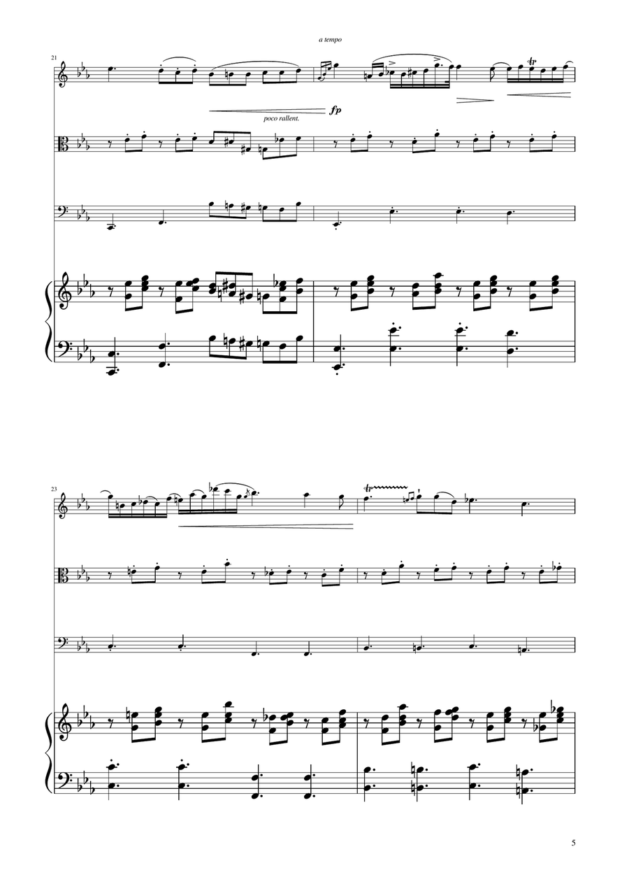 Chopin - Nocturne op.9 No.2 - String Trio String Trio scores gallery preview page 5