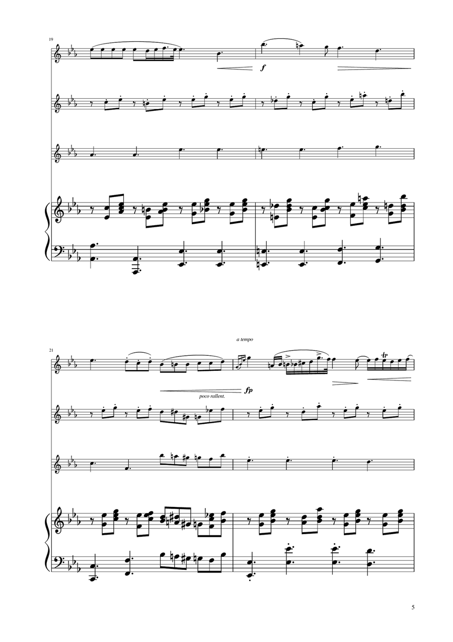 Chopin - Nocturne op.9 No.2 - Violin Trio String Trio scores gallery preview page 5