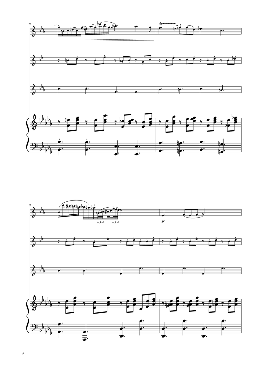 Chopin - Nocturne op.9 No.2 - Sax Trio SAT SAT scores gallery preview page 6