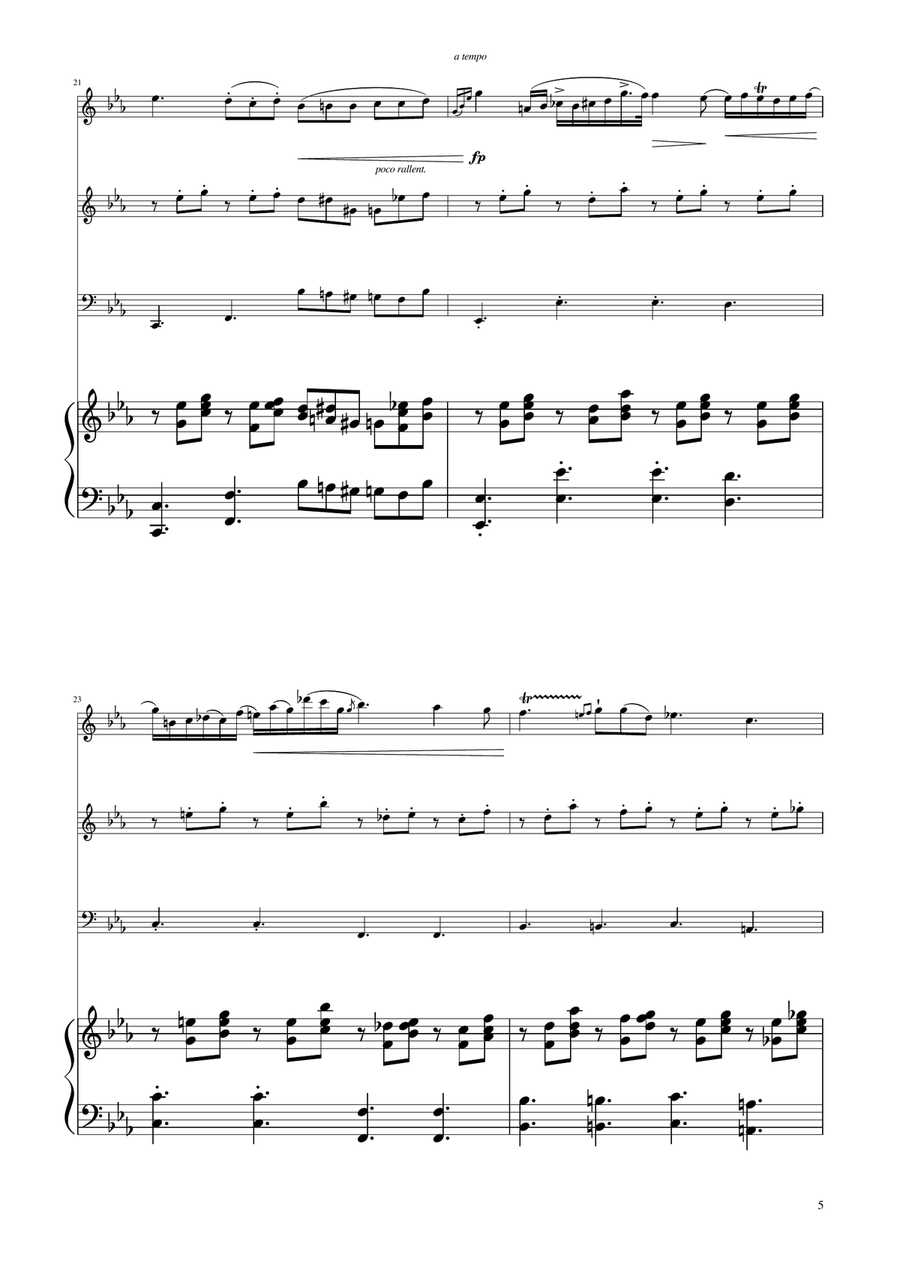 Chopin - Nocturne op.9 No.2 - String Trio String Trio scores gallery preview page 5