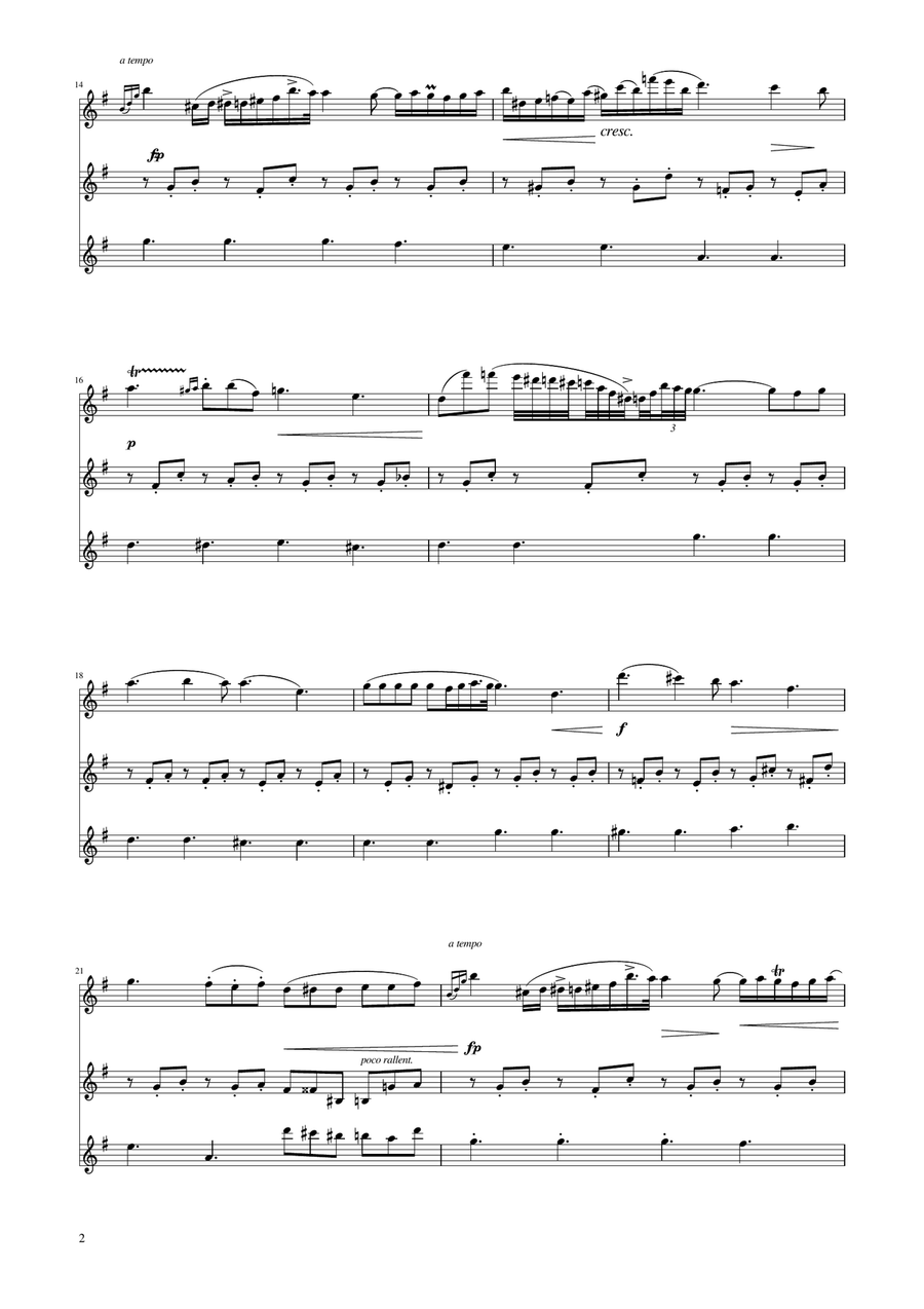 Chopin - Nocturne op.9 No.2 - Clarinet Trio Clarinet Trio scores gallery preview page 2