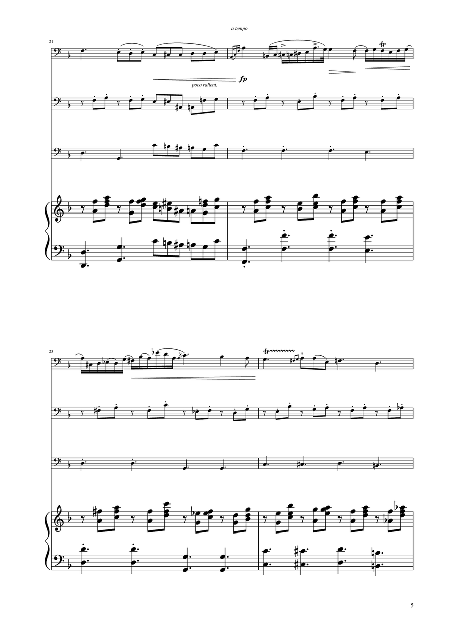 Chopin - Nocturne op.9 No.2 - Cello Trio String Trio scores gallery preview page 5