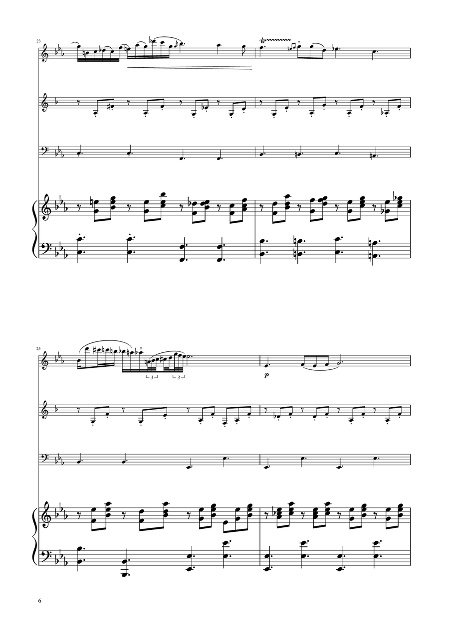 Chopin - Nocturne op.9 No.2 - Woodwind Trio Woodwind Trio scores gallery preview page 6
