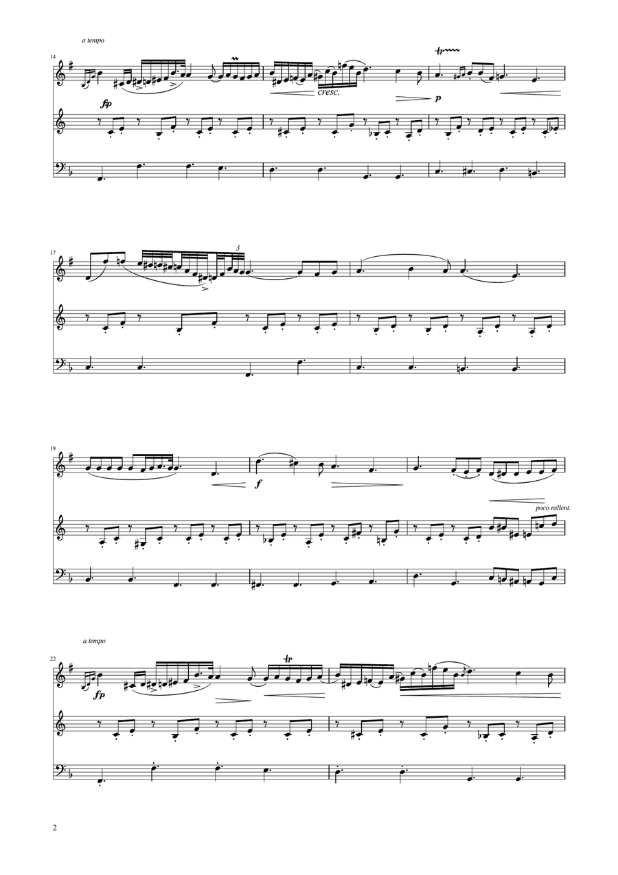 Chopin - Nocturne op.9 No.2 - Brass Trio Brass Trio scores gallery preview page 2