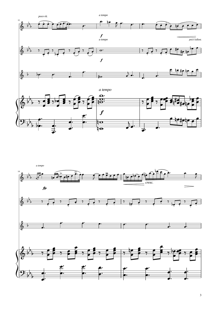 Chopin - Nocturne op.9 No.2 - Woodwind Trio Woodwind Trio scores gallery preview page 3