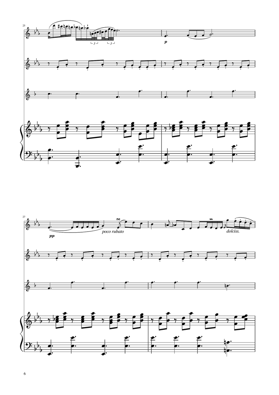 Chopin - Nocturne op.9 No.2 - Woodwind Trio Woodwind Trio scores gallery preview page 6