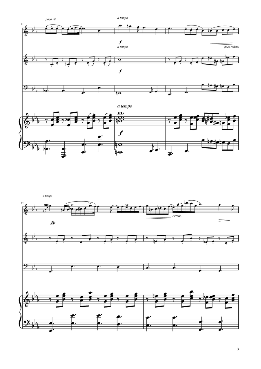 Chopin - Nocturne op.9 No.2 - Woodwind Trio Woodwind Trio scores gallery preview page 3