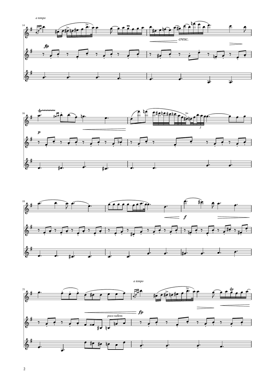 Chopin - Nocturne op.9 No.2 - Clarinet Trio Clarinet Trio scores gallery preview page 2