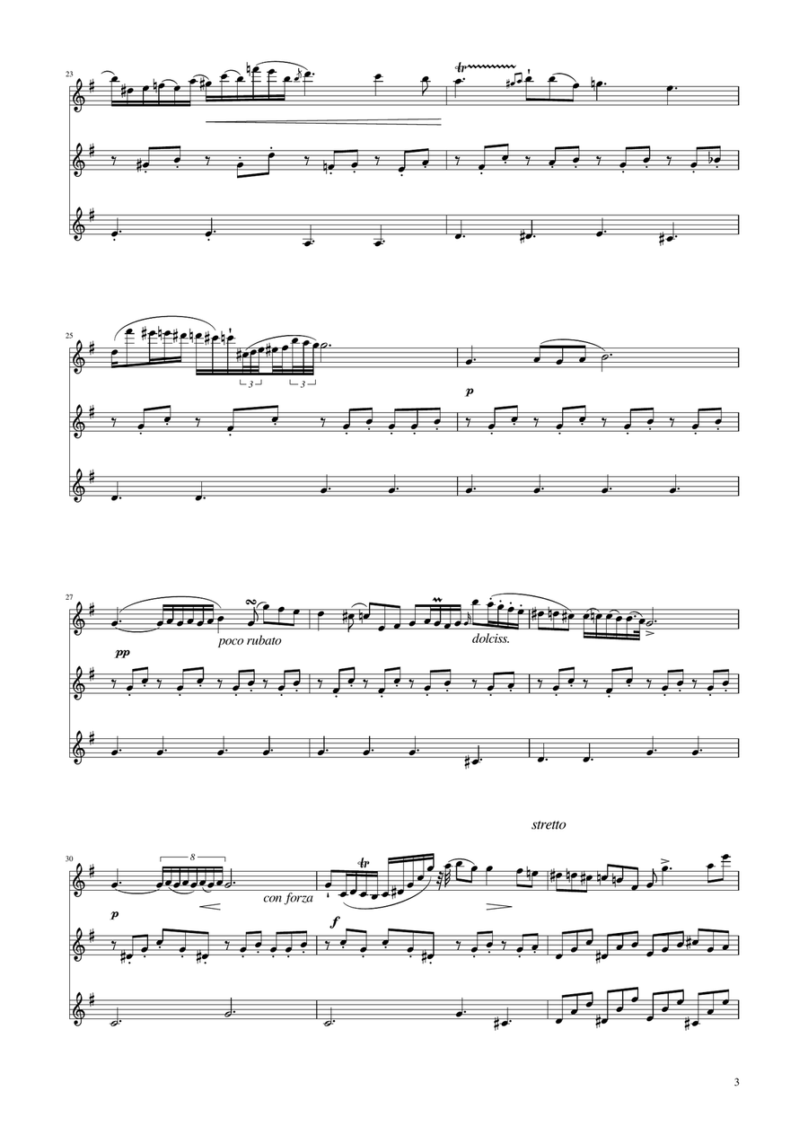 Chopin - Nocturne op.9 No.2 - Clarinet Trio Clarinet Trio scores gallery preview page 3