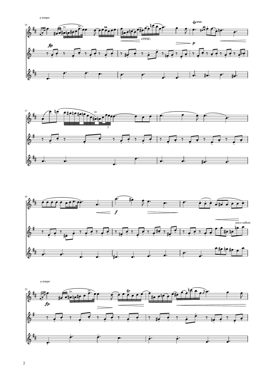 Chopin - Nocturne op.9 No.2 - Sax Trio ATB Woodwind Trio scores gallery preview page 2