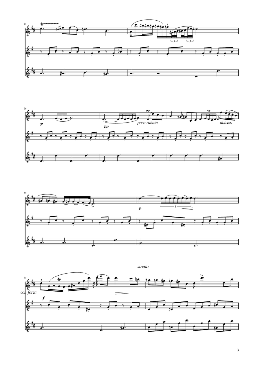 Chopin - Nocturne op.9 No.2 - Sax Trio ATB Woodwind Trio scores gallery preview page 3