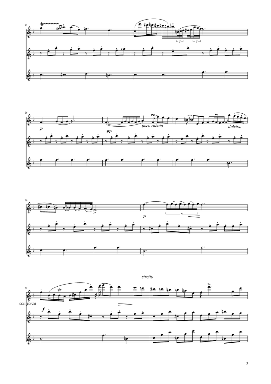 Chopin - Nocturne op.9 No.2 - Flute Trio Flute Trio scores gallery preview page 3