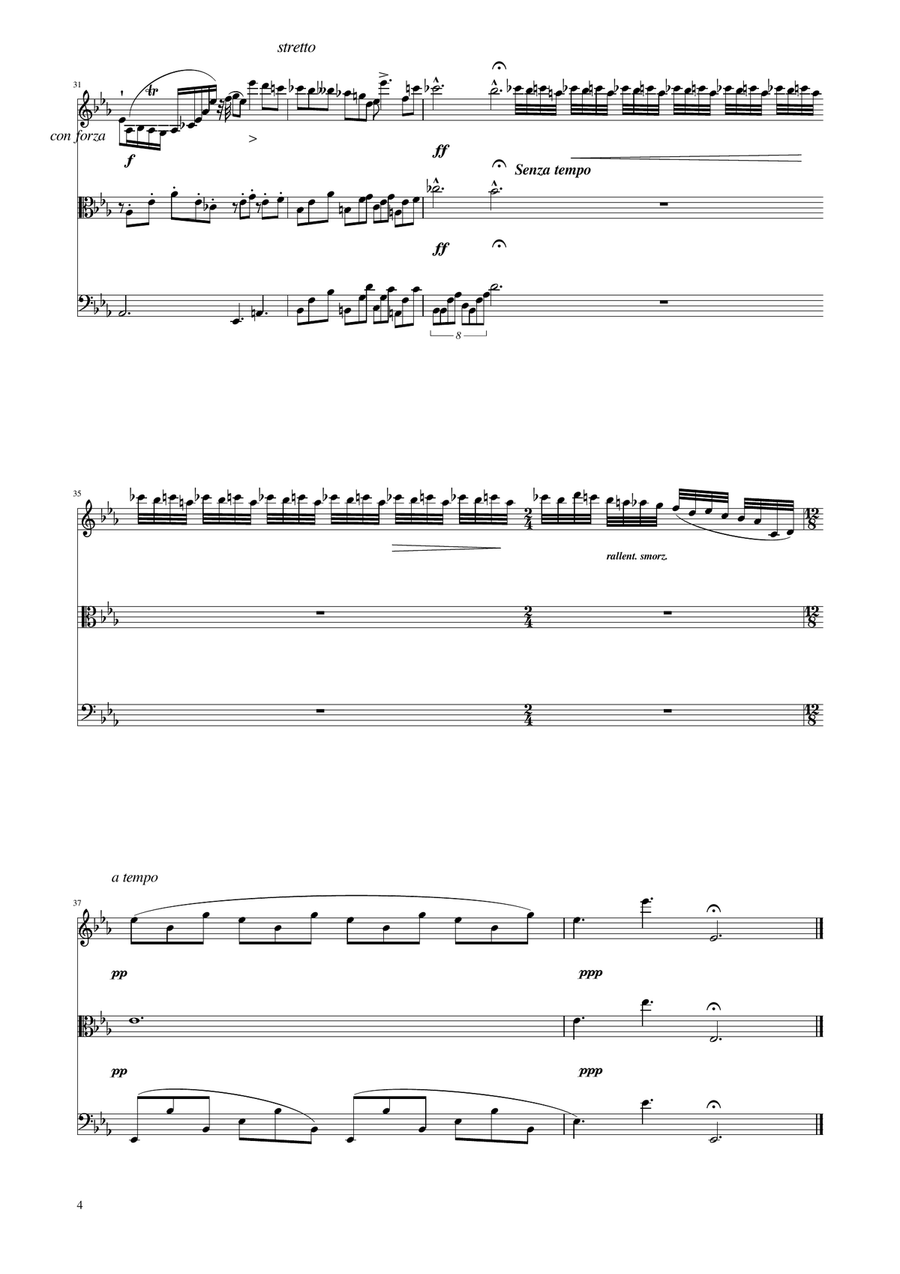 Chopin - Nocturne op.9 No.2 - String Trio String Trio scores gallery preview page 4