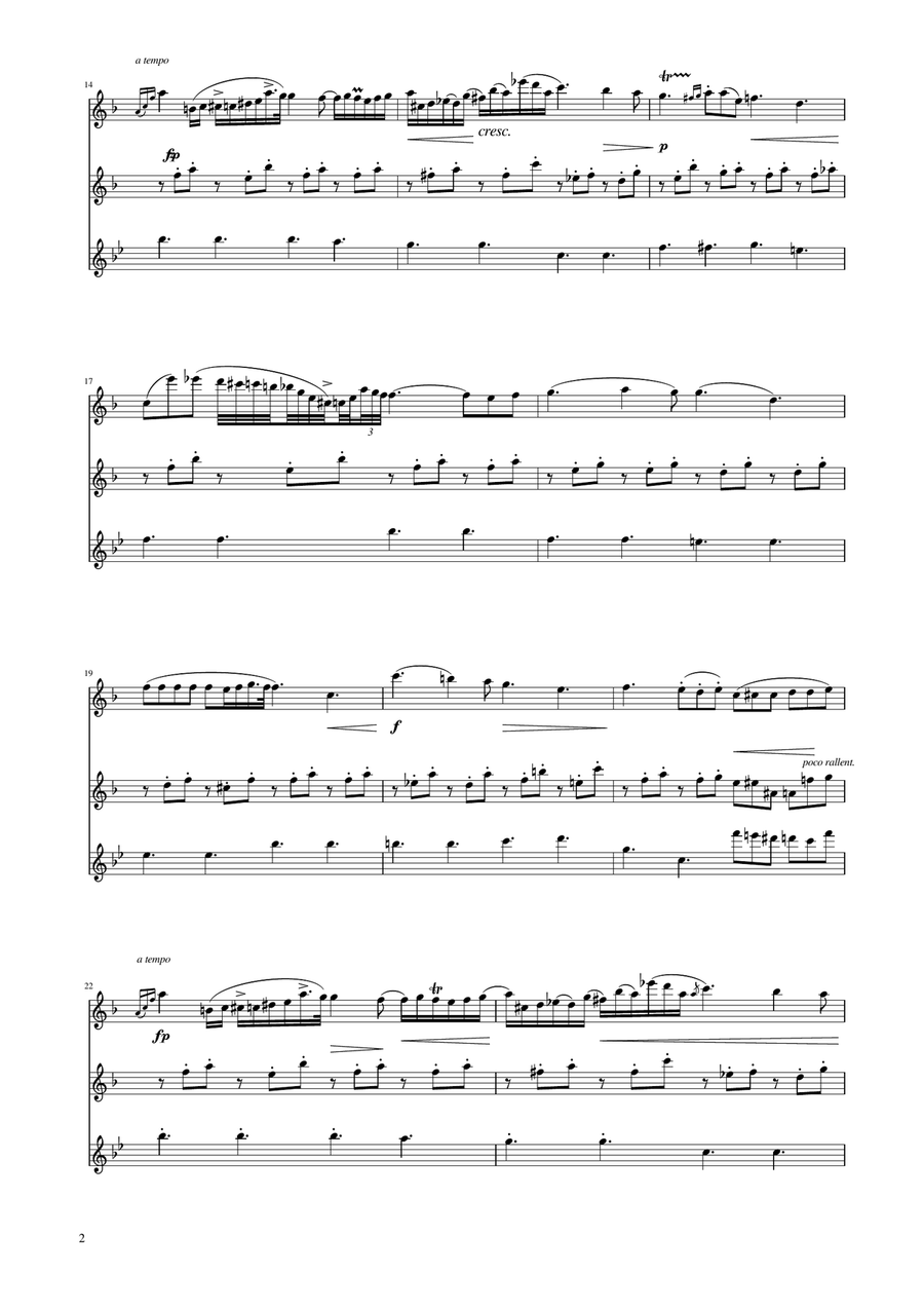 Chopin - Nocturne op.9 No.2 - Flute Trio Flute Trio scores gallery preview page 2