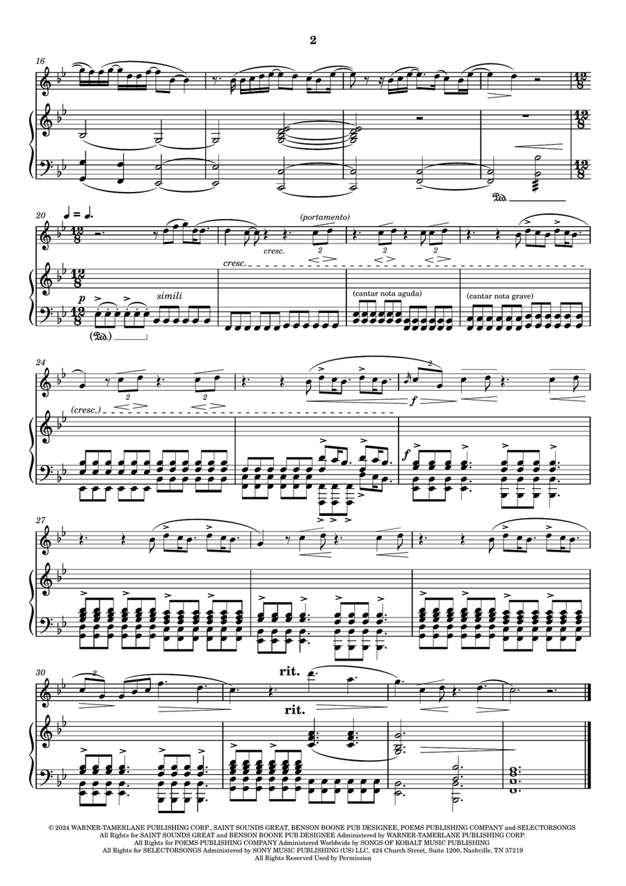 Beautiful Things Violin Solo scores gallery preview page 2