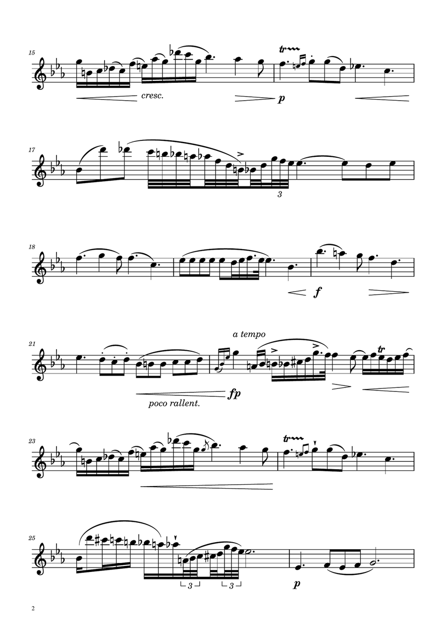 Chopin - Nocturne op.9 No.2 - Violin Trio String Trio scores gallery preview page 6