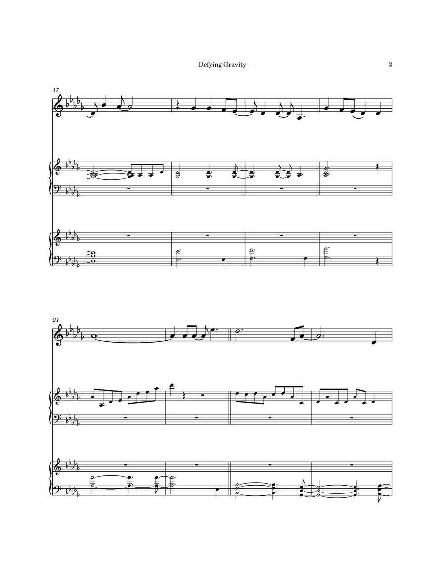 Defying Gravity Defying Gravity Percussion Ensemble scores gallery preview page 3