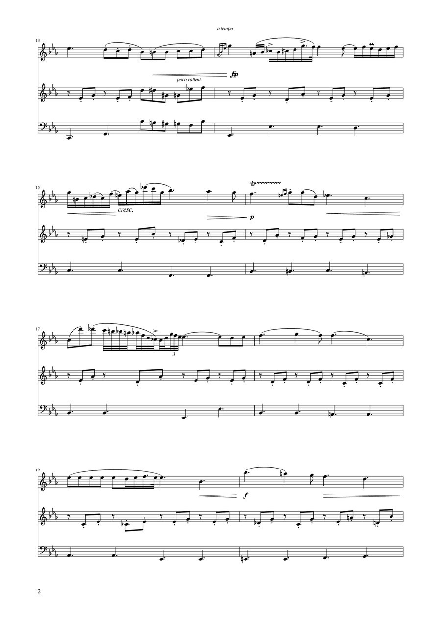 Chopin - Nocturne op.9 No.2 - Woodwind Trio Woodwind Trio scores gallery preview page 2