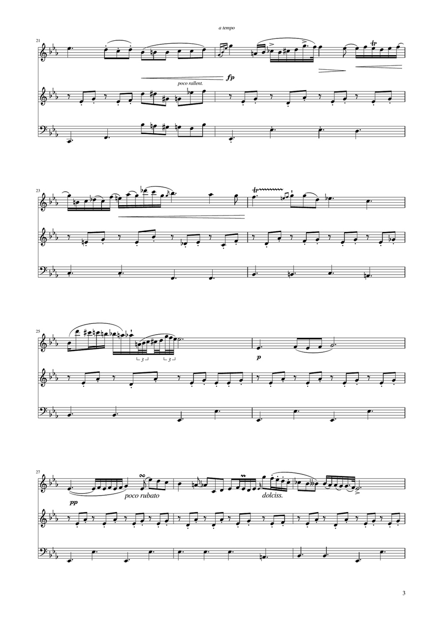 Chopin - Nocturne op.9 No.2 - Woodwind Trio Woodwind Trio scores gallery preview page 3