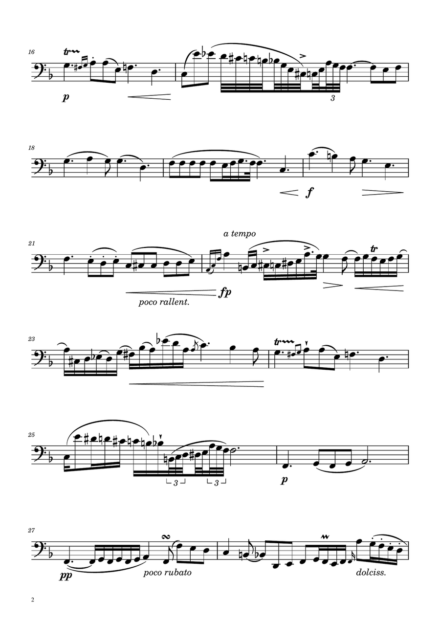 Chopin - Nocturne op.9 No.2 - Cello Trio String Trio scores gallery preview page 6