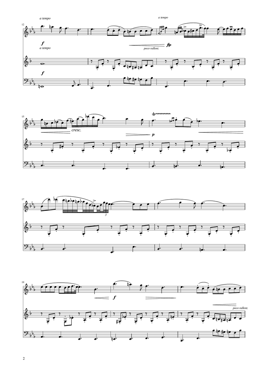 Chopin - Nocturne op.9 No.2 - Woodwind Trio Woodwind Trio scores gallery preview page 2