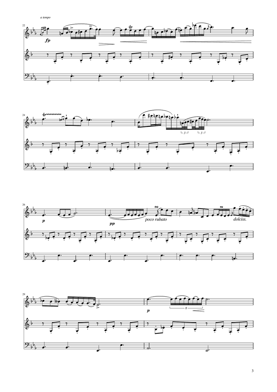 Chopin - Nocturne op.9 No.2 - Woodwind Trio Woodwind Trio scores gallery preview page 3