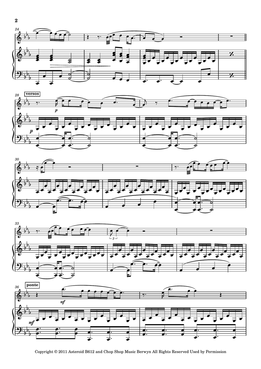 Turning Page Violin Solo scores gallery preview page 2