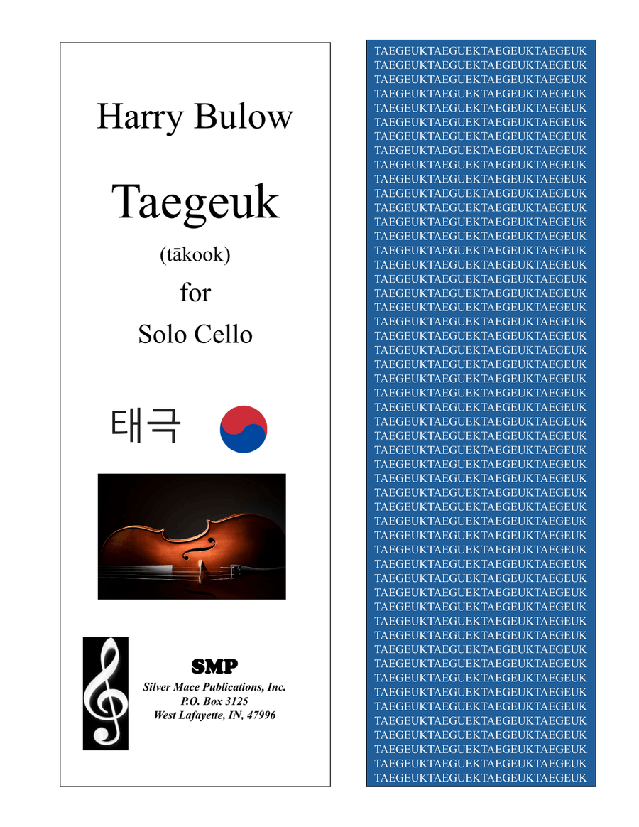 Taegeuk for Solo Cello Cello Solo scores gallery preview page 1