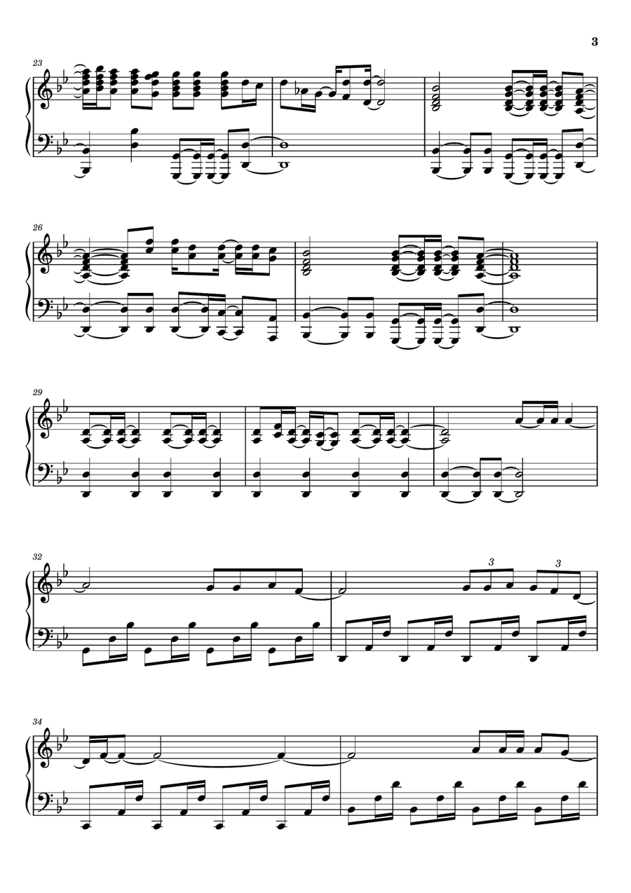 Blow Your Mind (Mwah) Blow Your Mind (Mwah) Piano Solo scores gallery preview page 3