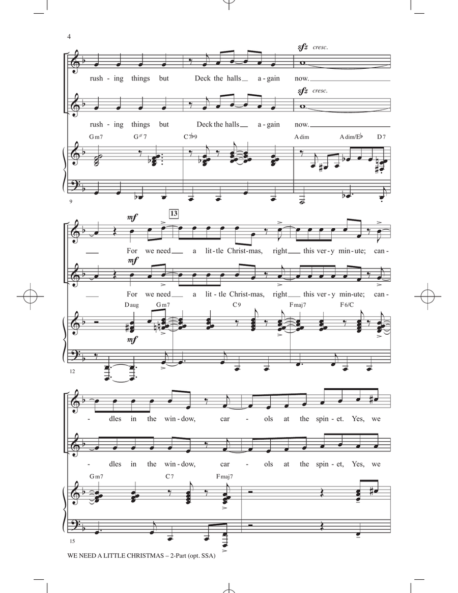 We Need A Little Christmas (from Mame) (arr. Ryan O'Connell) Choir scores gallery preview page 2