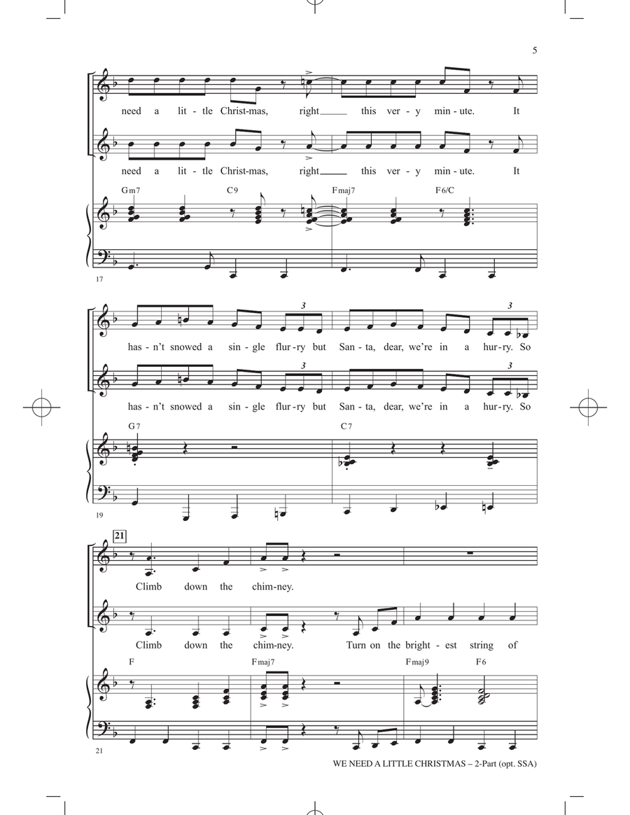 We Need A Little Christmas (from Mame) (arr. Ryan O'Connell) Choir scores gallery preview page 3
