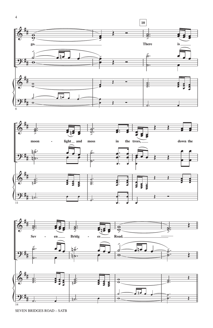 Seven Bridges Road (arr. Kirby Shaw) 4-Part scores gallery preview page 2