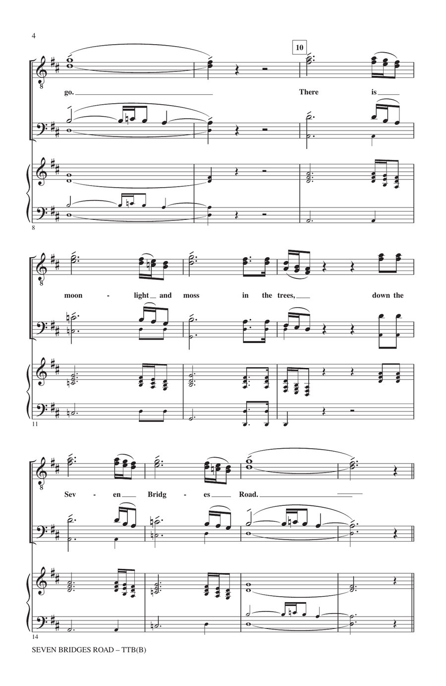 Seven Bridges Road (arr. Kirby Shaw) TTB scores gallery preview page 2