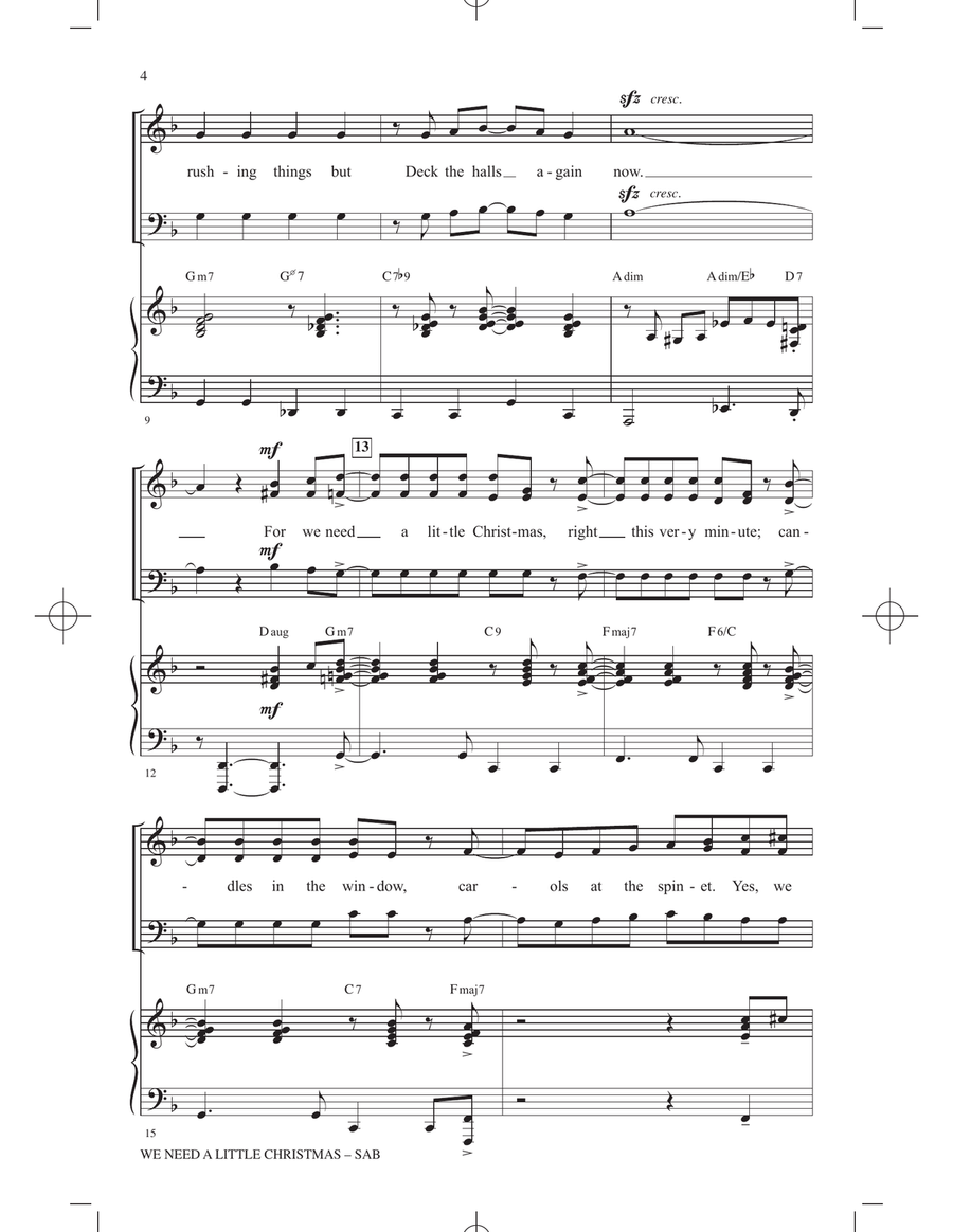 We Need A Little Christmas (from Mame) (arr. Ryan O'Connell) 3-Part scores gallery preview page 2