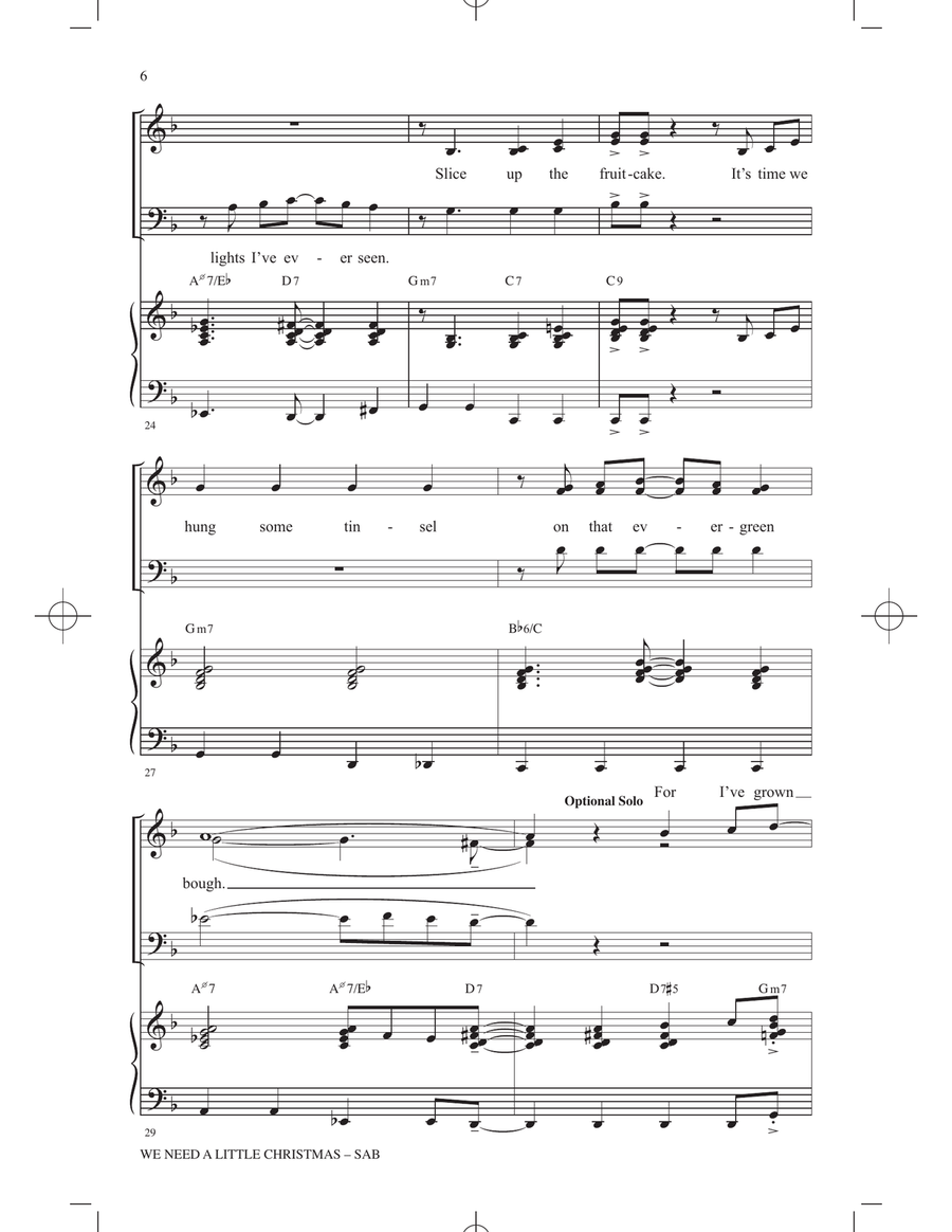 We Need A Little Christmas (from Mame) (arr. Ryan O'Connell) 3-Part scores gallery preview page 4