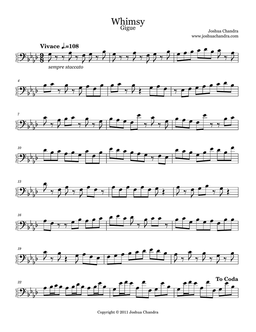 Whimsy - Gigue Whimsy - Gigue Piano Method scores gallery preview page 1