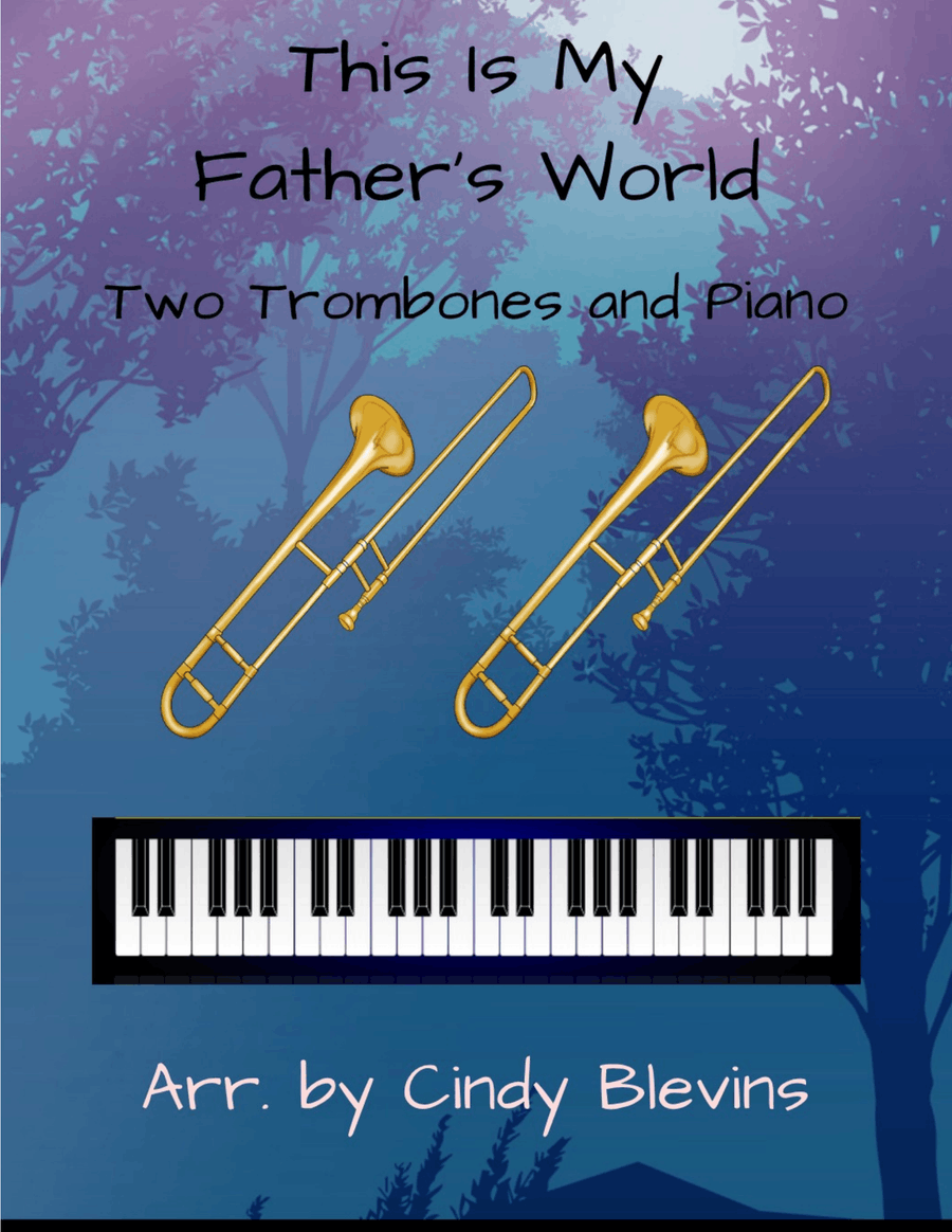 This Is My Father's World, for Two Trombones and Piano Trombone Duet scores gallery preview page 1