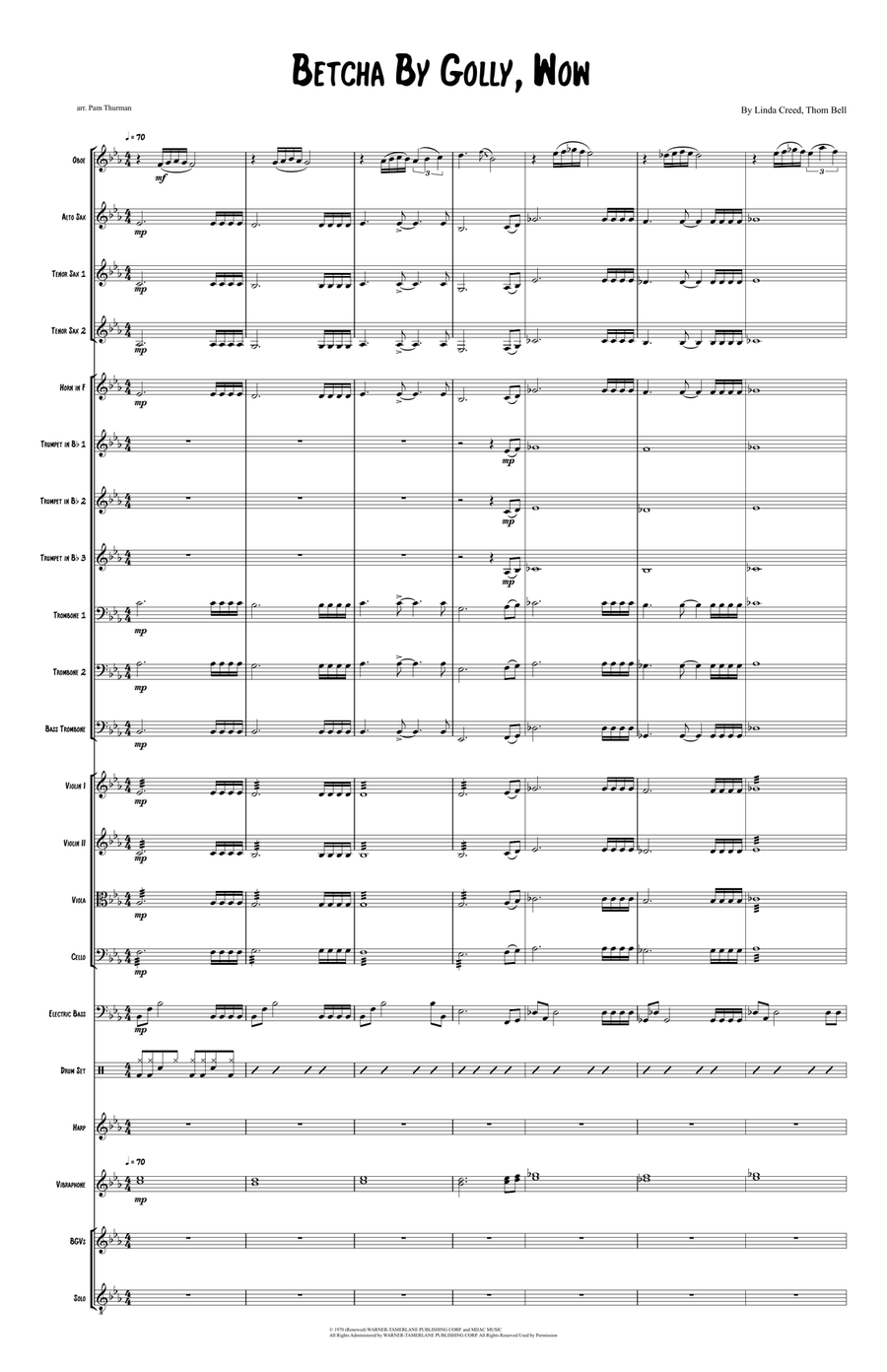 Betcha By Golly Wow Chamber Orchestra scores gallery preview page 1