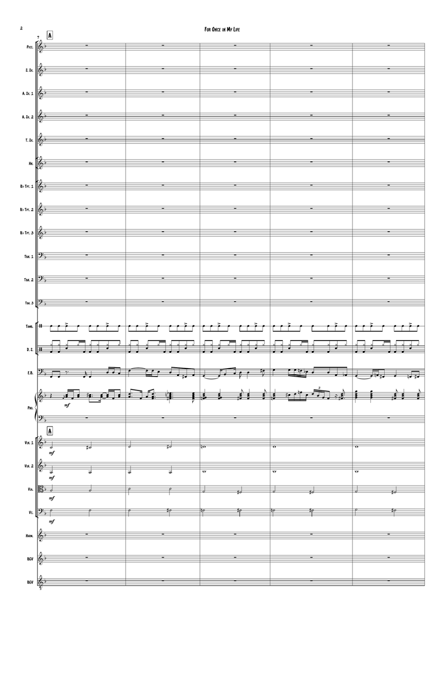 For Once In My Life For Once In My Life Chamber Orchestra scores gallery preview page 2
