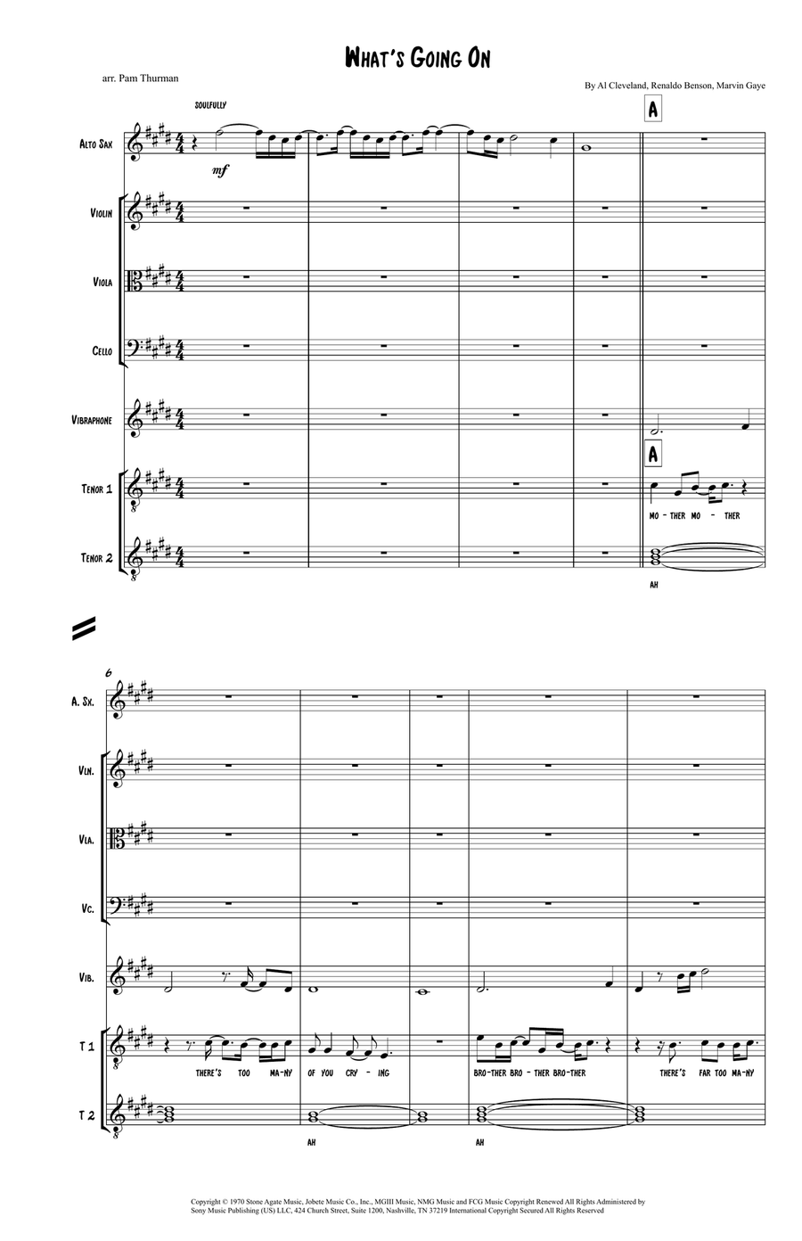 What's Going On Chamber Orchestra scores gallery preview page 1