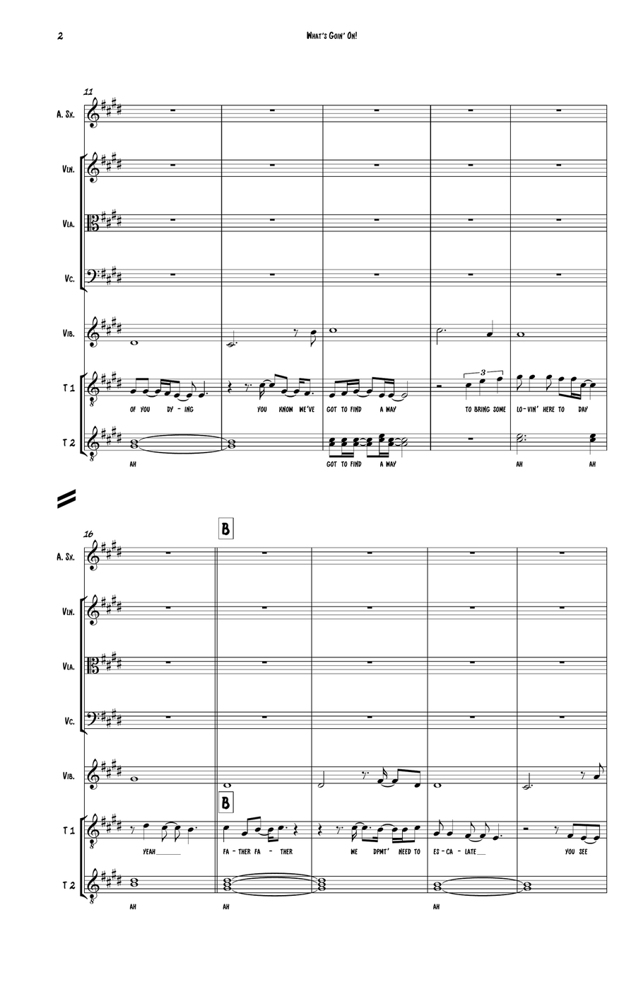 What's Going On Chamber Orchestra scores gallery preview page 2