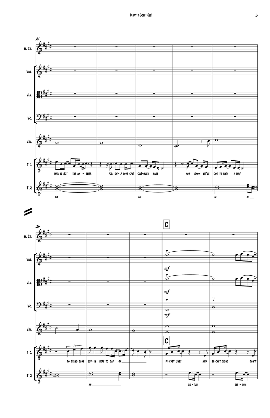 What's Going On Chamber Orchestra scores gallery preview page 3