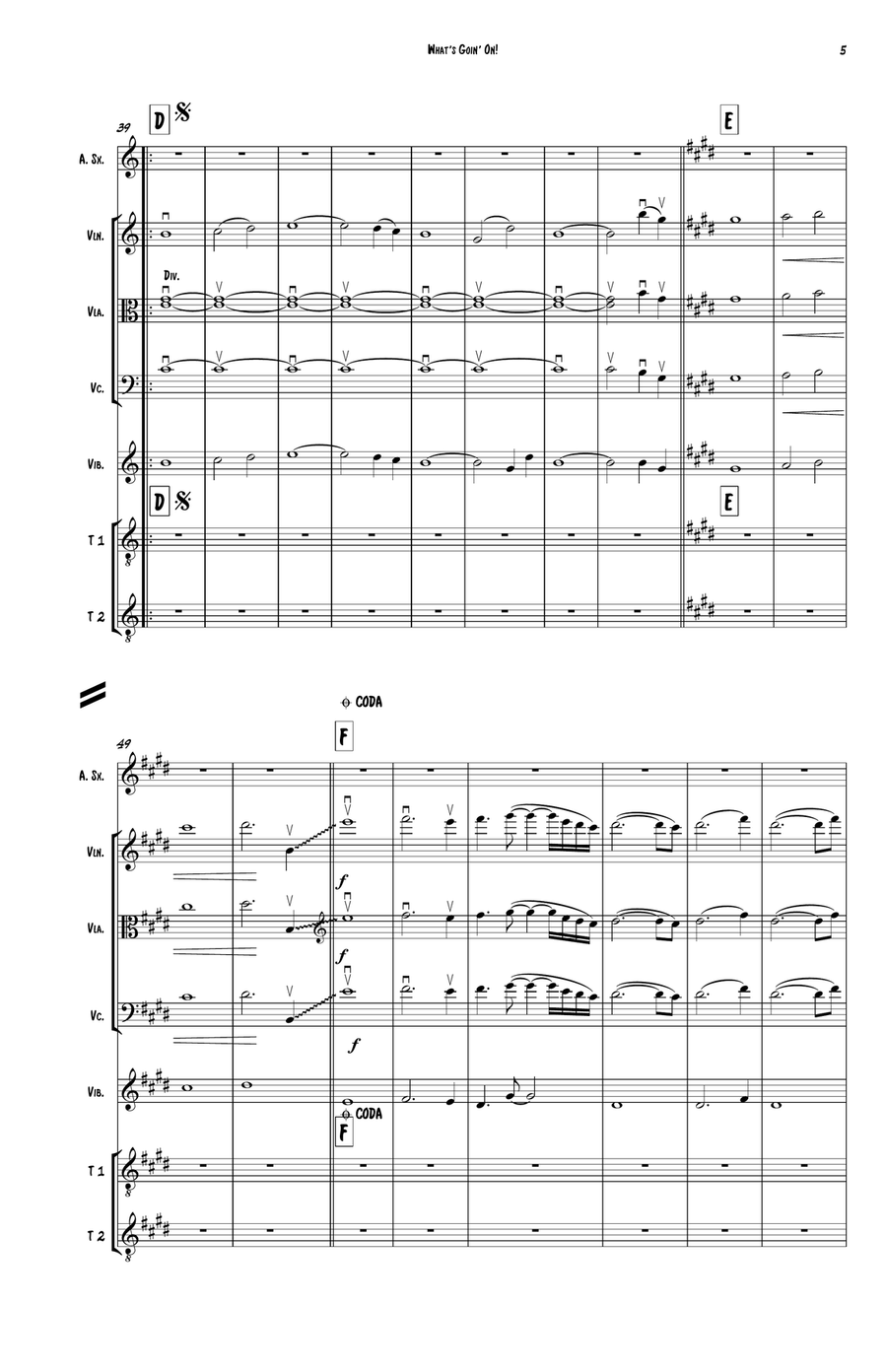 What's Going On Chamber Orchestra scores gallery preview page 5
